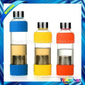 colorful Fancy Custom borosilicate drinking bottle with friut infuser